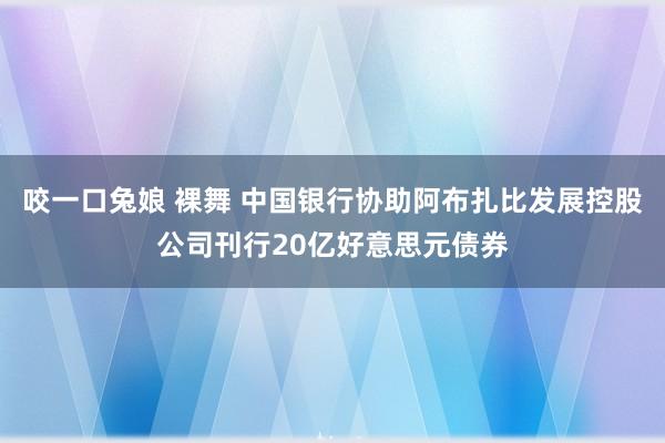 咬一口兔娘 裸舞 中国银行协助阿布扎比发展控股公司刊行20亿好意思元债券