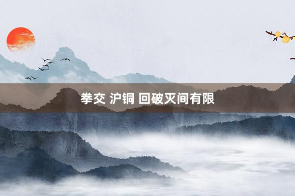 拳交 沪铜 回破灭间有限