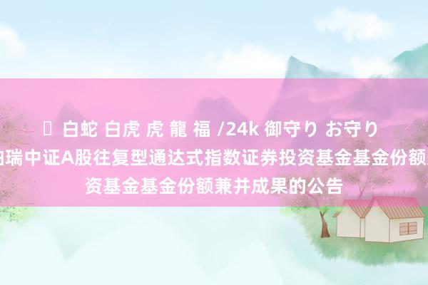 ✨白蛇 白虎 虎 龍 福 /24k 御守り お守り A股ETF: 华泰柏瑞中证A股往复型通达式指数证券投资基金基金份额兼并成果的公告