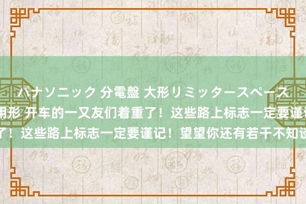 パナソニック 分電盤 大形リミッタースペースなし 露出・半埋込両用形 开车的一又友们着重了!这些路上标志一定要谨记!望望你还有若干不知谈