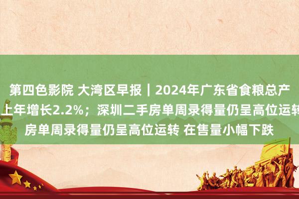 第四色影院 大湾区早报｜2024年广东省食粮总产量1313.4万吨 比上年增长2.2%；深圳二手房单周录得量仍呈高位运转 在售量小幅下跌