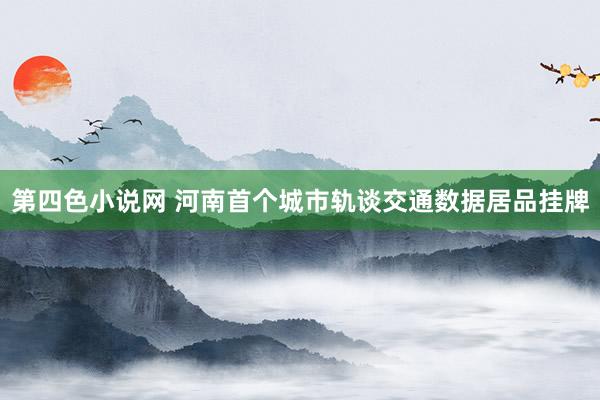 第四色小说网 河南首个城市轨谈交通数据居品挂牌