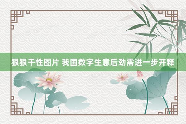 狠狠干性图片 我国数字生意后劲需进一步开释