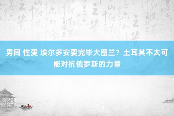 男同 性愛 埃尔多安要完毕大图兰？土耳其不太可能对抗俄罗斯的力量