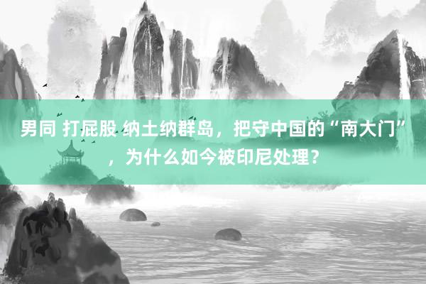男同 打屁股 纳土纳群岛，把守中国的“南大门”，为什么如今被印尼处理？