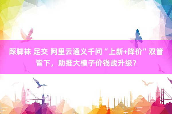 踩脚袜 足交 阿里云通义千问“上新+降价”双管皆下，助推大模子价钱战升级？