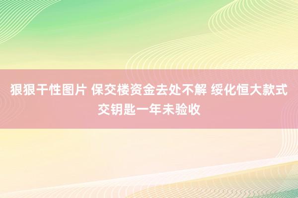 狠狠干性图片 保交楼资金去处不解 绥化恒大款式交钥匙一年未验收