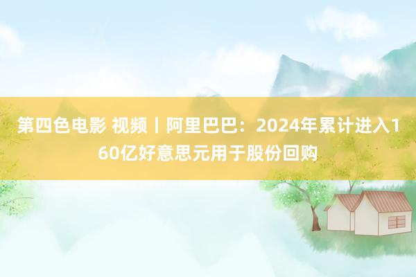 第四色电影 视频丨阿里巴巴:2024年累计进入160亿好意思元用于股份回购