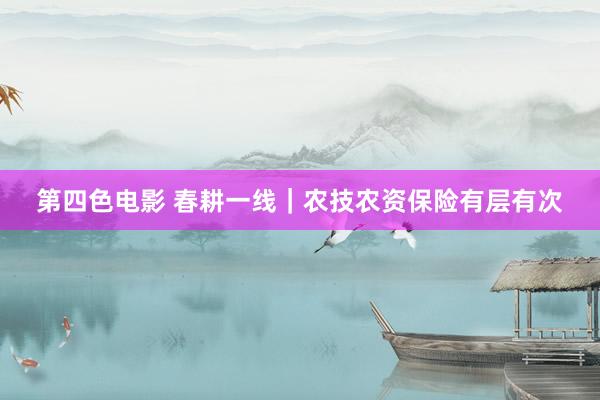 第四色电影 春耕一线｜农技农资保险有层有次