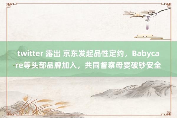 twitter 露出 京东发起品性定约，Babycare等头部品牌加入，共同督察母婴破钞安全