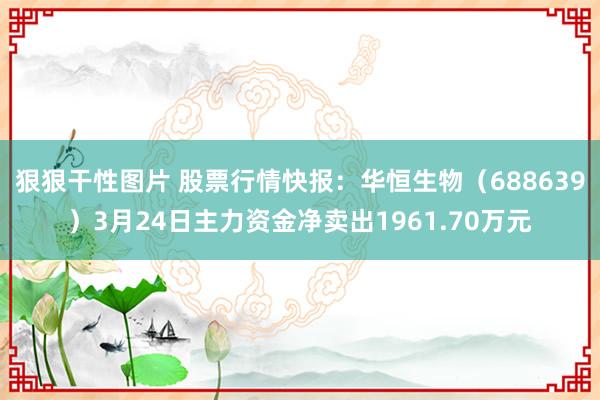 狠狠干性图片 股票行情快报：华恒生物（688639）3月24日主力资金净卖出1961.70万元
