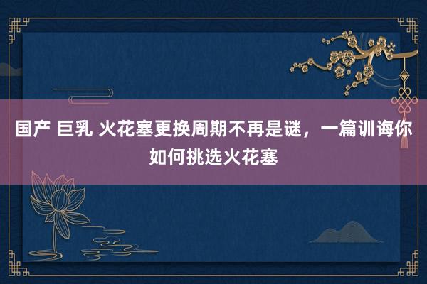 国产 巨乳 火花塞更换周期不再是谜，一篇训诲你如何挑选火花塞
