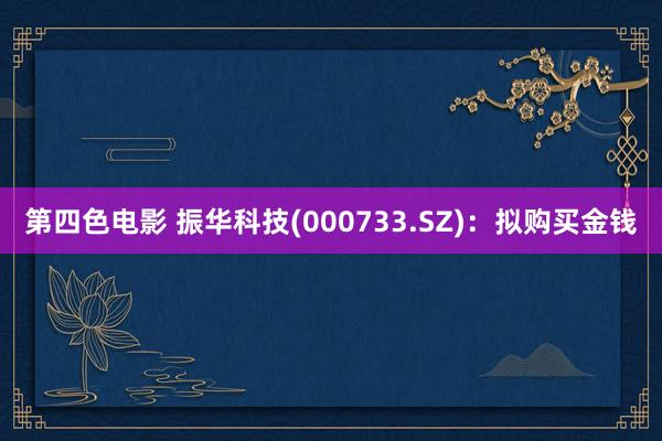 第四色电影 振华科技(000733.SZ)：拟购买金钱