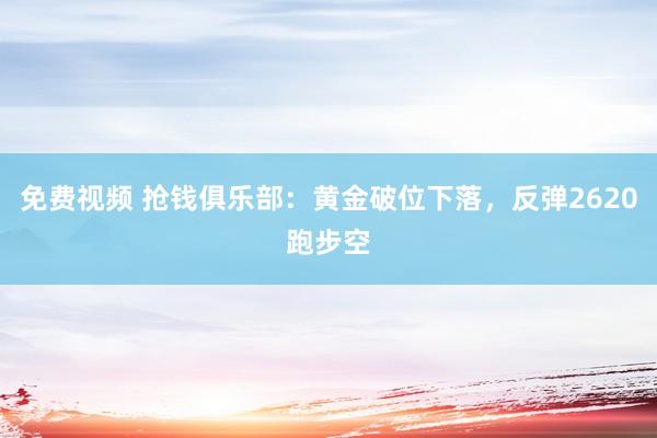 免费视频 抢钱俱乐部：黄金破位下落，反弹2620跑步空