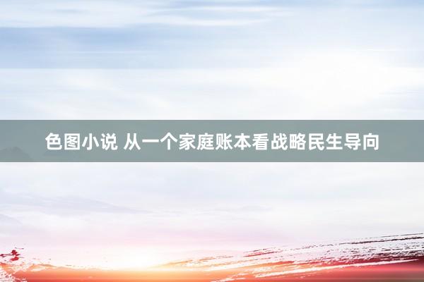 色图小说 从一个家庭账本看战略民生导向