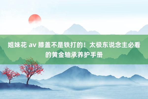 姐妹花 av 膝盖不是铁打的！太极东说念主必看的黄金轴承养护手册