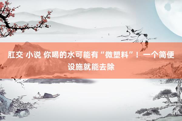 肛交 小说 你喝的水可能有“微塑料”！一个简便设施就能去除