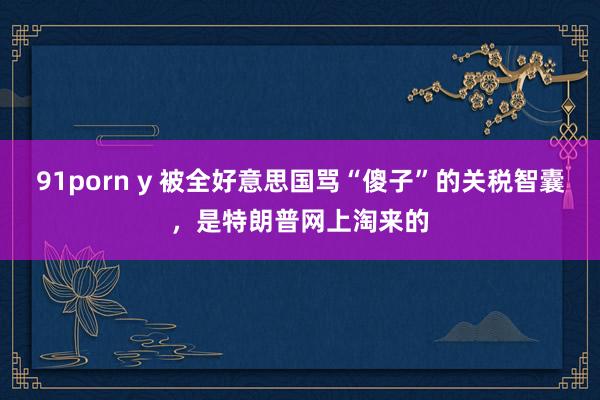 91porn y 被全好意思国骂“傻子”的关税智囊，是特朗普网上淘来的