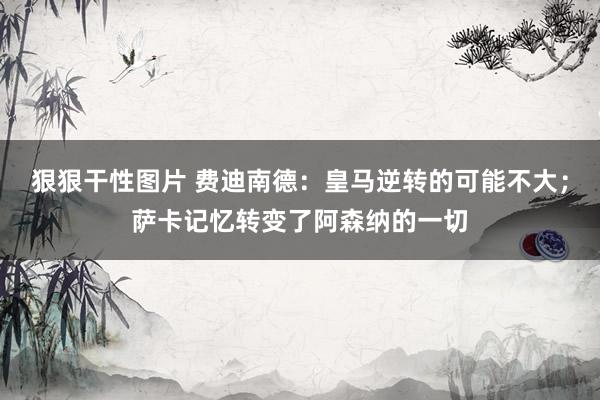 狠狠干性图片 费迪南德：皇马逆转的可能不大；萨卡记忆转变了阿森纳的一切