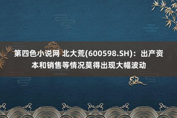 第四色小说网 北大荒(600598.SH):出产资本和销售等情况莫得出现大幅波动