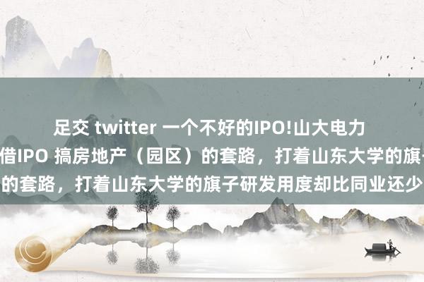 足交 twitter 一个不好的IPO!山大电力 IPO周四上会：再行回到借IPO 搞房地产（园区）的套路，打着山东大学的旗子研发用度却比同业还少