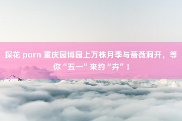 探花 porn 重庆园博园上万株月季与蔷薇洞开，等你“五一”来约“卉”！
